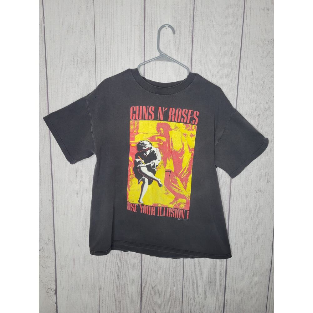 Vintage 1991 Brockum Distressed Guns N Roses Rare Single Stitch Band T Shirt